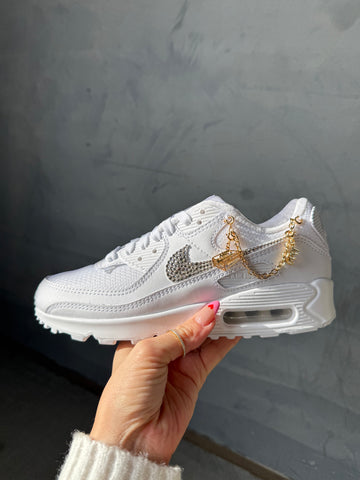 White Gold Charm Swarovski Nike Air Max 90