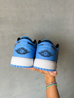 SIZE 8 Light Sapphire Blue Swarovski Women’s Air Jordan 1 Low Shoes