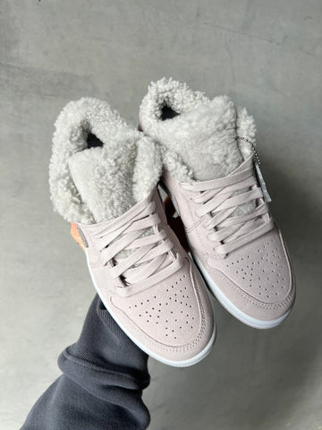 Sherpa Lined Swarovski Women’s Air Jordan Retro 1 Low Shoes