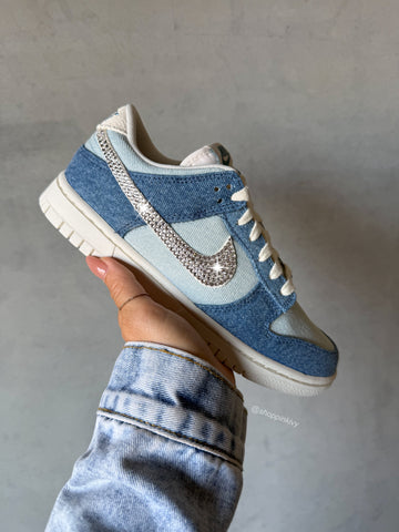 Special Edition Denim Swarovski Womens Nike Dunk Shoes