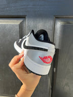White Black Metallic Swarovski Women’s Air Jordan 1 Low Shoes