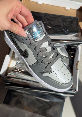 Special Edition Metallic Swarovski Women’s Air Jordan 1 Low Shoes
