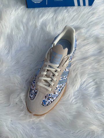 Blue Floral Swarovski Adidas Samba Original