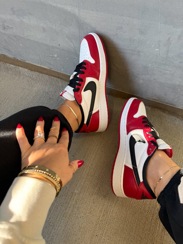 Winter Cranberry Swarovski Women’s Air Jordan 1 Low Shoes