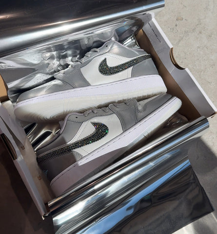 Special Edition Metallic Swarovski Women’s Air Jordan 1 Low Shoes