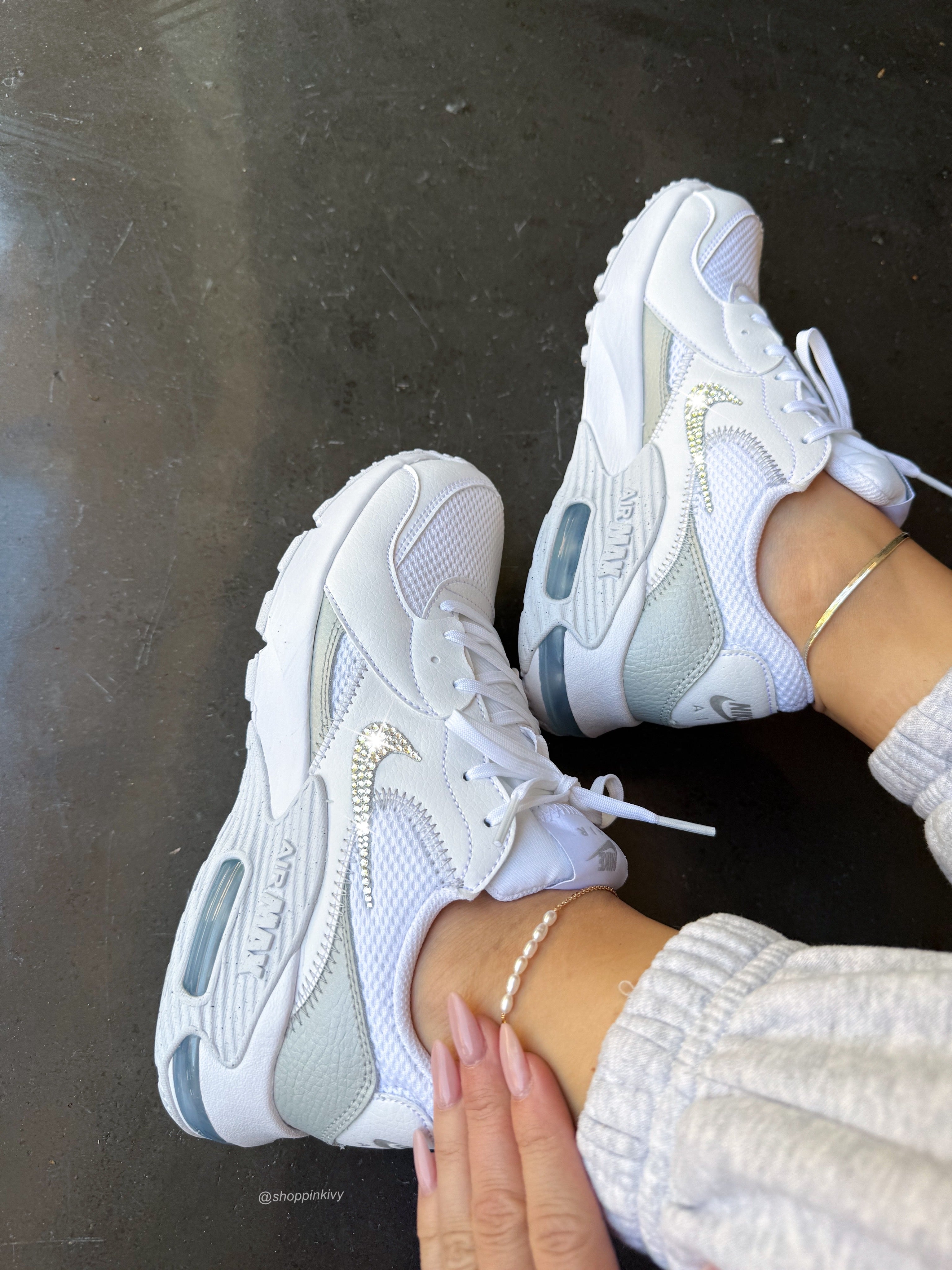 White Nike Swarovski Womens Nike Air Max