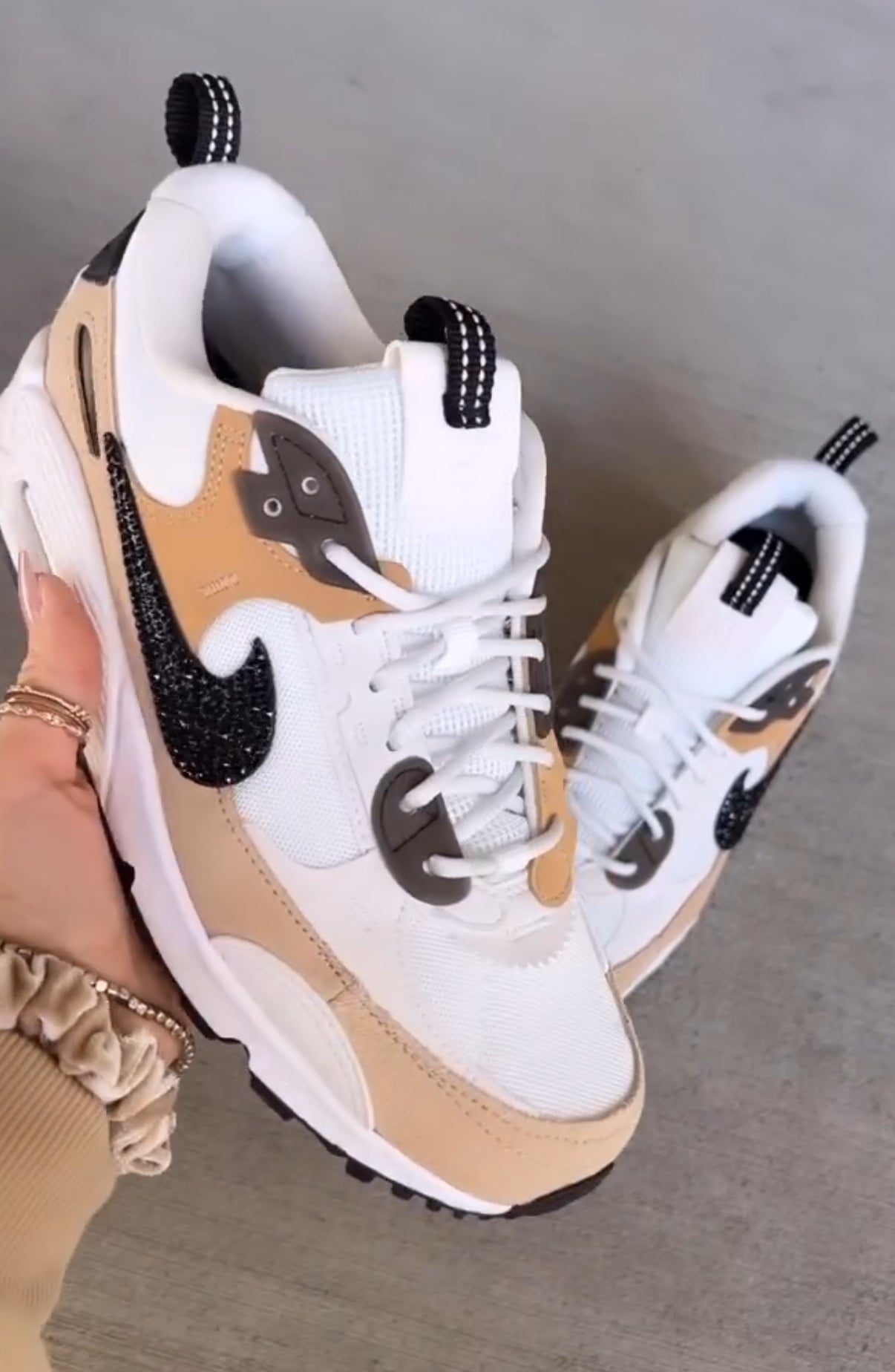 Zapatilla Neutral Swarovski Nike Air Max 90 para mujer