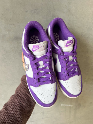 Purple Swarovski Womens Nike Dunk Shoes