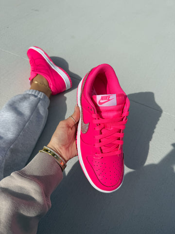 Pink Swarovski Womens Nike Dunk Shoes