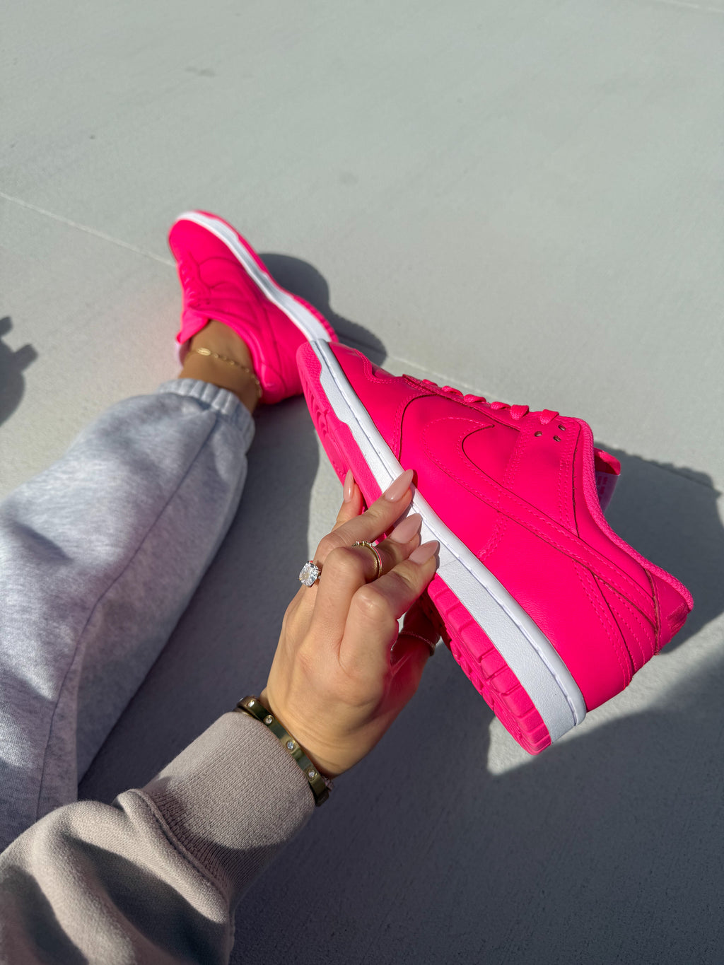 Zapatillas Nike Dunk para mujer de Swarovski rosas