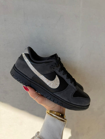 SIZE 7 Black Swarovski Womens Nike Dunk Shoes