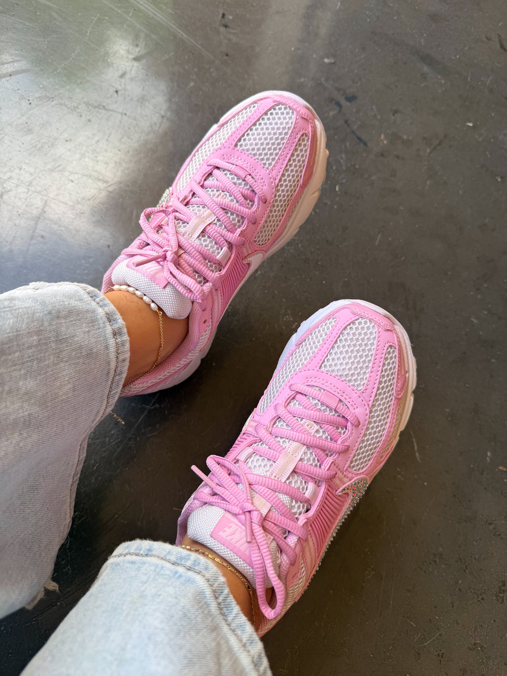Cotton Candy Pink Swarovski Women Nike Vomero 5