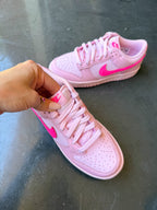 SIZE 7 Bubblegum Baby Pink Swarovski Womens Nike Dunk Shoes
