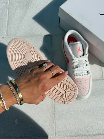 Strawberry 🍓 Shortcake Swarovski Women’s Air Jordan Retro 1 Low Shoes