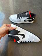 White Black Gray Swarovski Women’s Air Jordan 1 Low Shoes