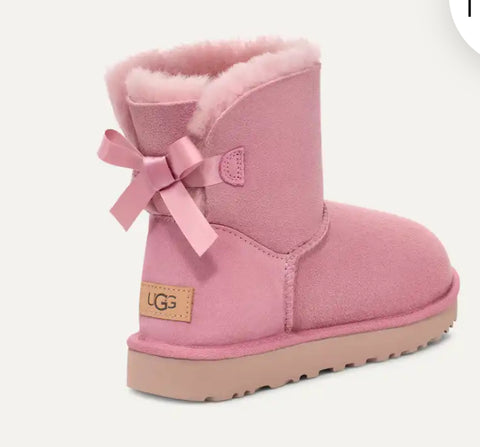 Fall ‘24 Pink Ugg Boots Bailey Bow with Swarovski Crystals