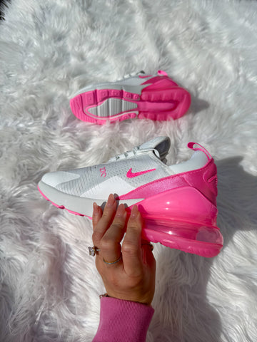 Bubblegum Hot Pink Swarovski Women's Nike Shoes Air Max 270