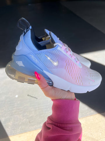 Cotton Candy Ombre Swarovski Women's Nike Shoes Air Max 270