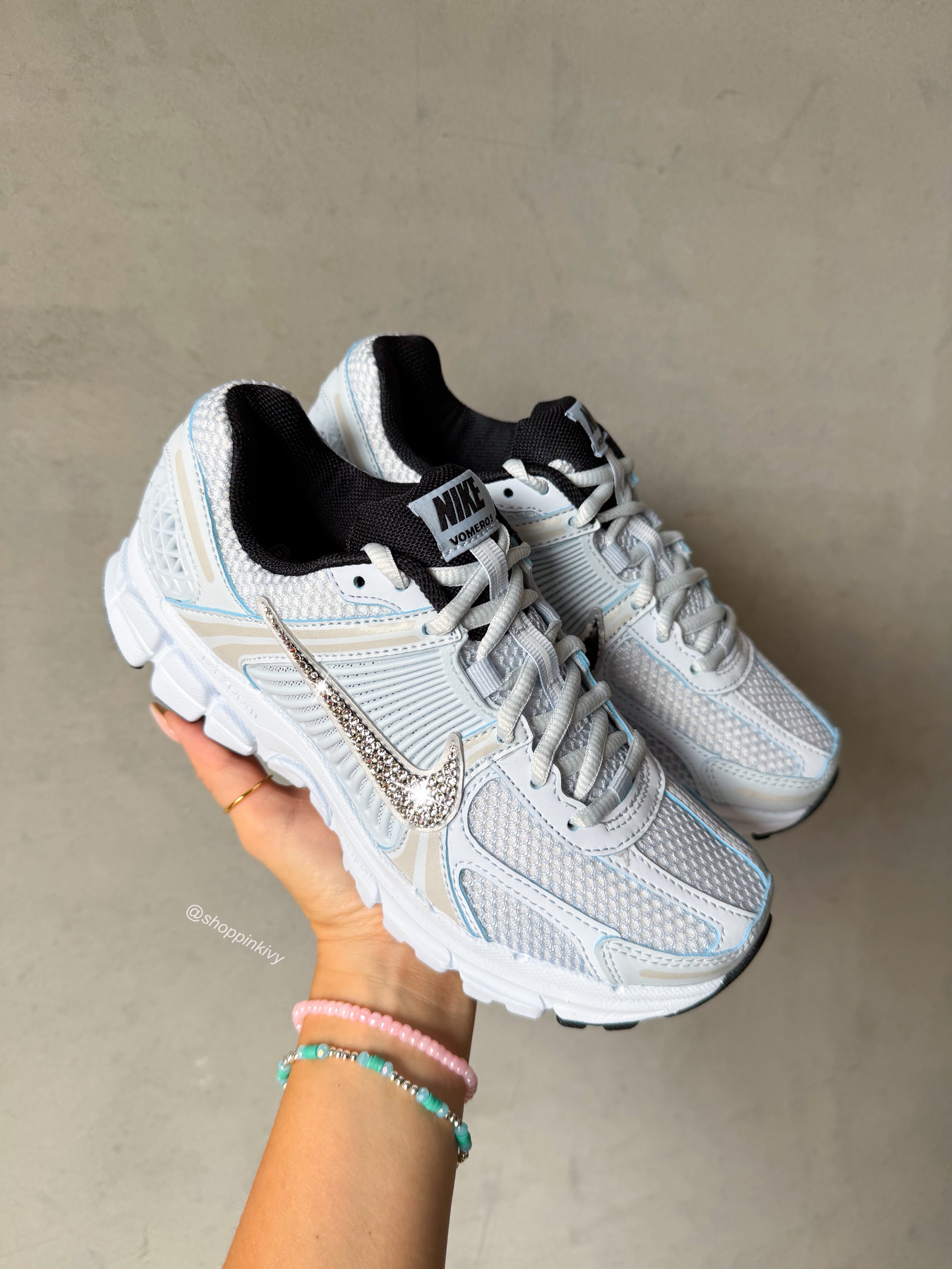 Powder Blue Swarovski Women Nike Vomero 5