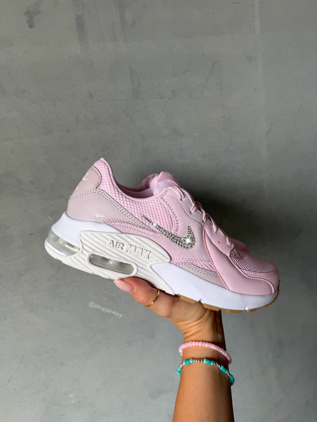 NEW Pink Swarovski Womens Nike Air Max