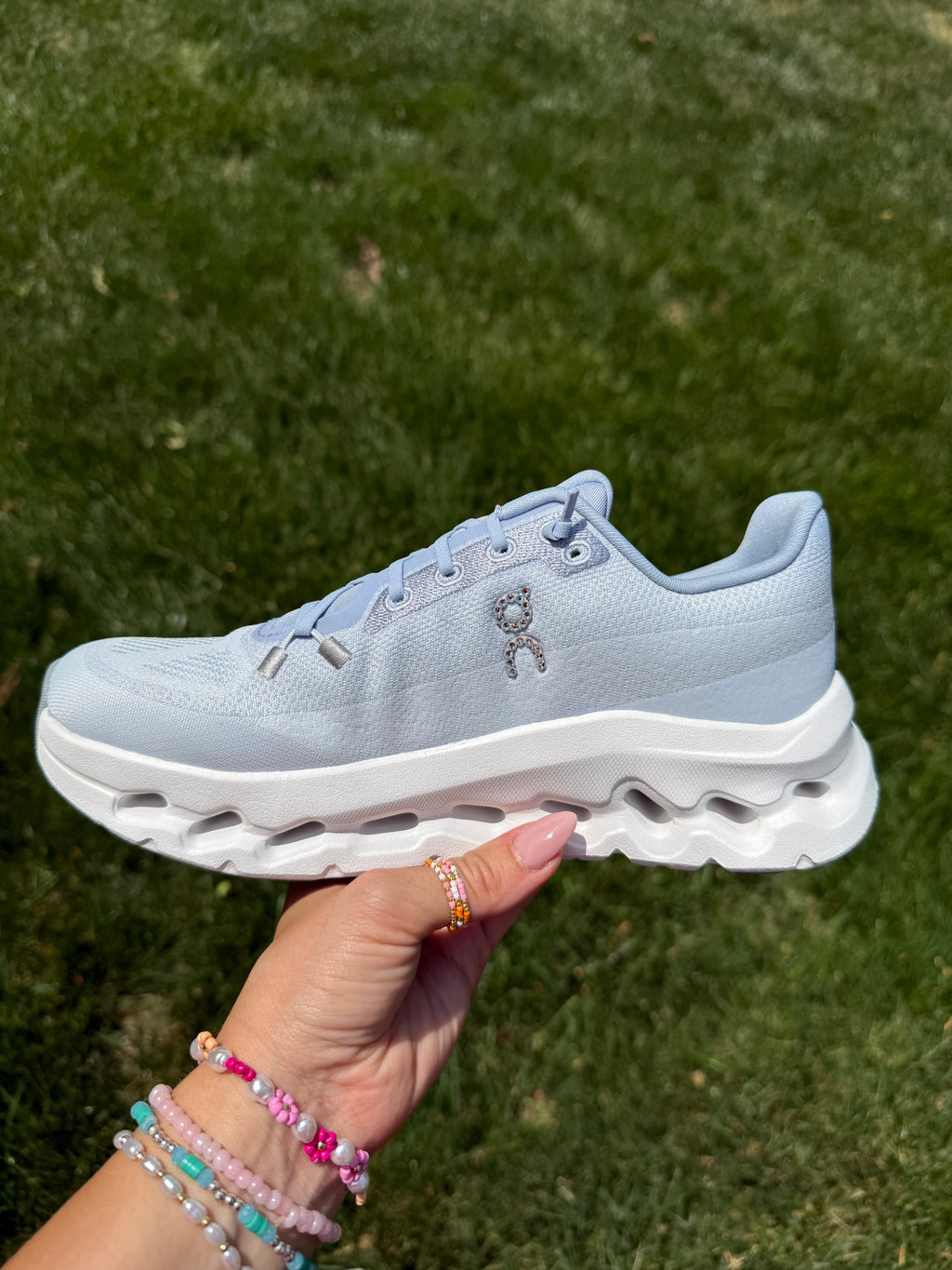 Light Blue Ombre Swarovski ON Cloudtilt Running Shoes