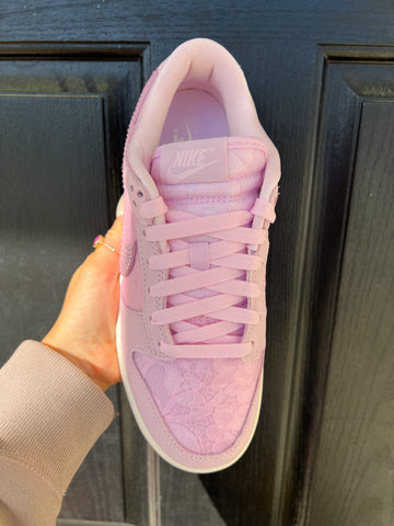 Pink Lace Special Edition Swarovski Womens Nike Dunk Shoes