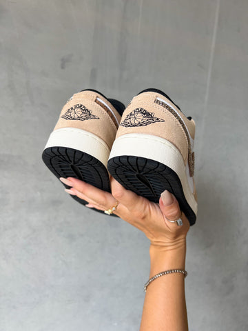 SIZE 11 Hemp Tan Swarovski Women’s Air Jordan 1 Low Shoes