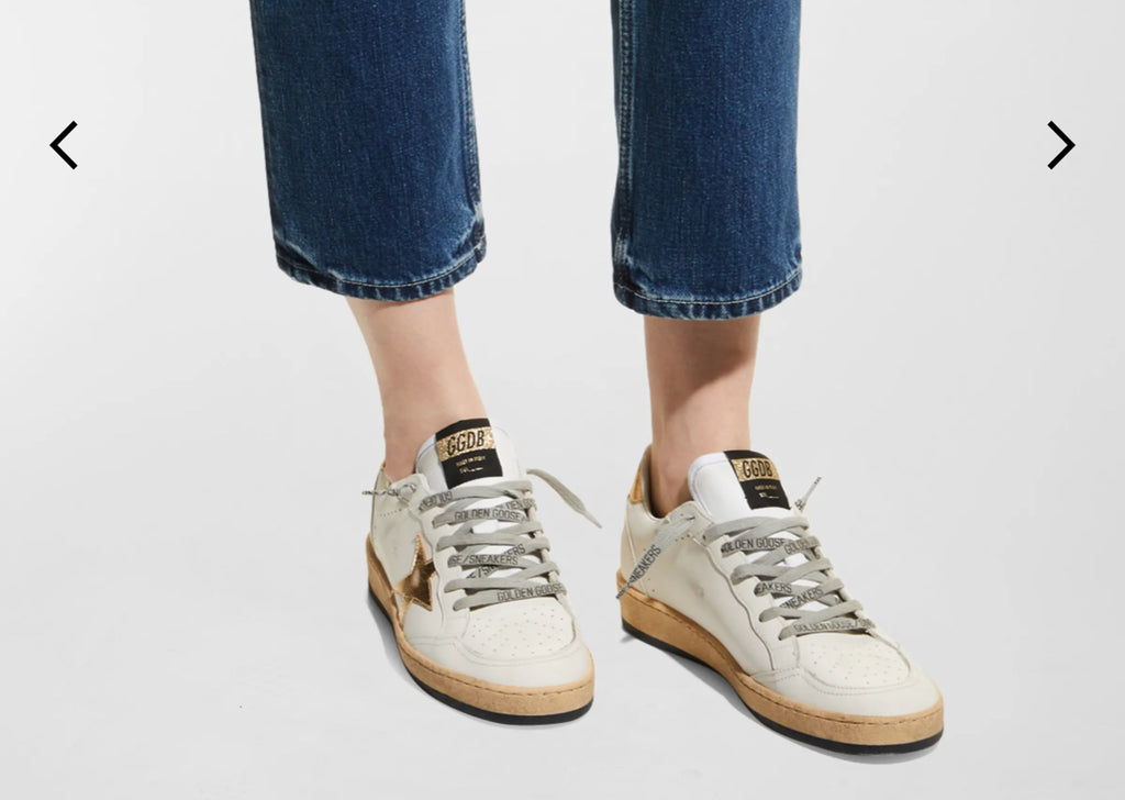 Zapatillas de mujer Gold Golden Goose Swarovski