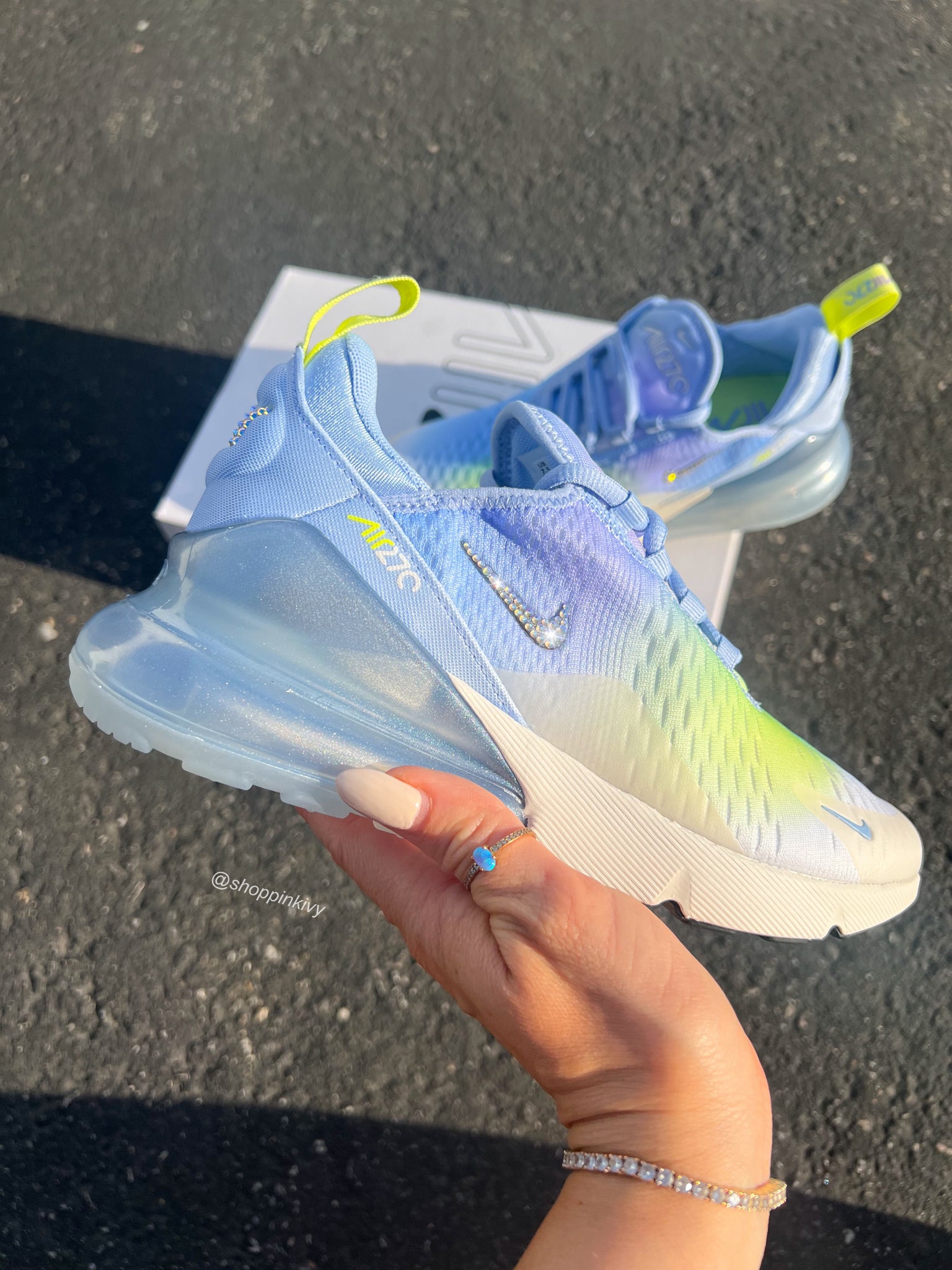 Air Max White And Rainbow Nike Nike Air Max 270 Shoes Womens Size DD4459-100 Rainbow