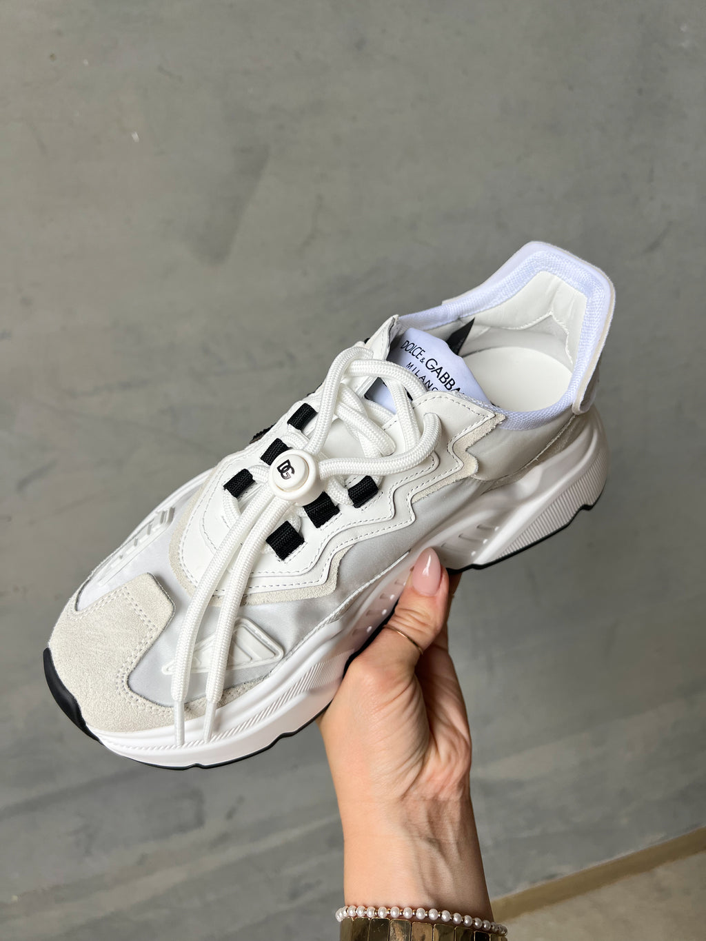 Zapatillas de deporte negras Dolce & Gabbana Swarovski para mujer