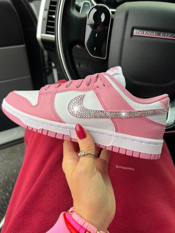 Pink Valentine’s Swarovski Womens Nike Dunk Shoes