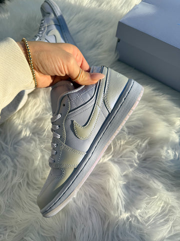 Color Changing Iridescent Swarovski Women’s Air Jordan 1 Low Shoes