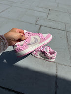 SIZE 7 Pink Floral Swarovski Womens Nike Dunk Shoes