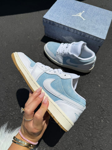✨NEW✨Denim Special Edition Swarovski Women’s Air Jordan 1 Low Shoes