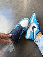 Blue Navy Swarovski Women’s Air Jordan 1 Low Shoes