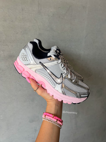 Metallic + Bubblegum Pink Swarovski Womens Nike Shoes