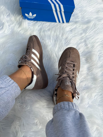 Taupe Cow Print Swarovski Adidas Original Spezial Shoes