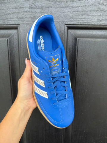 Blue Swarovski Adidas Samba Original