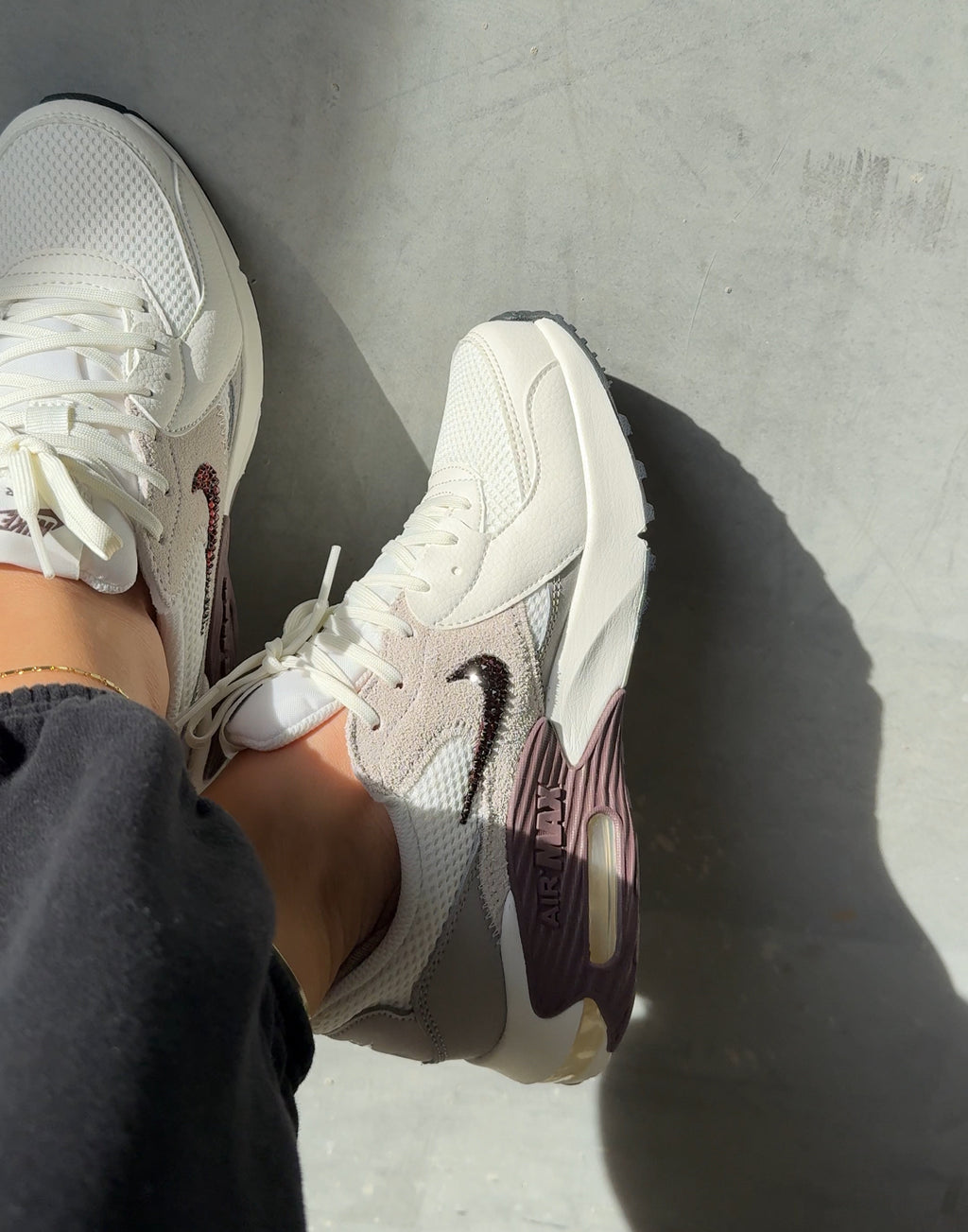 Neutral Cocoa Burgundy Swarovski Nike Women’s Air Max