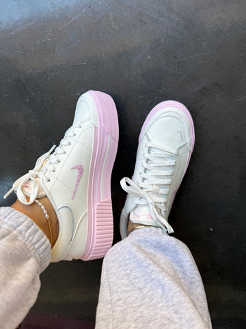 Pink Platform Swarovski Nike Platform Shoes