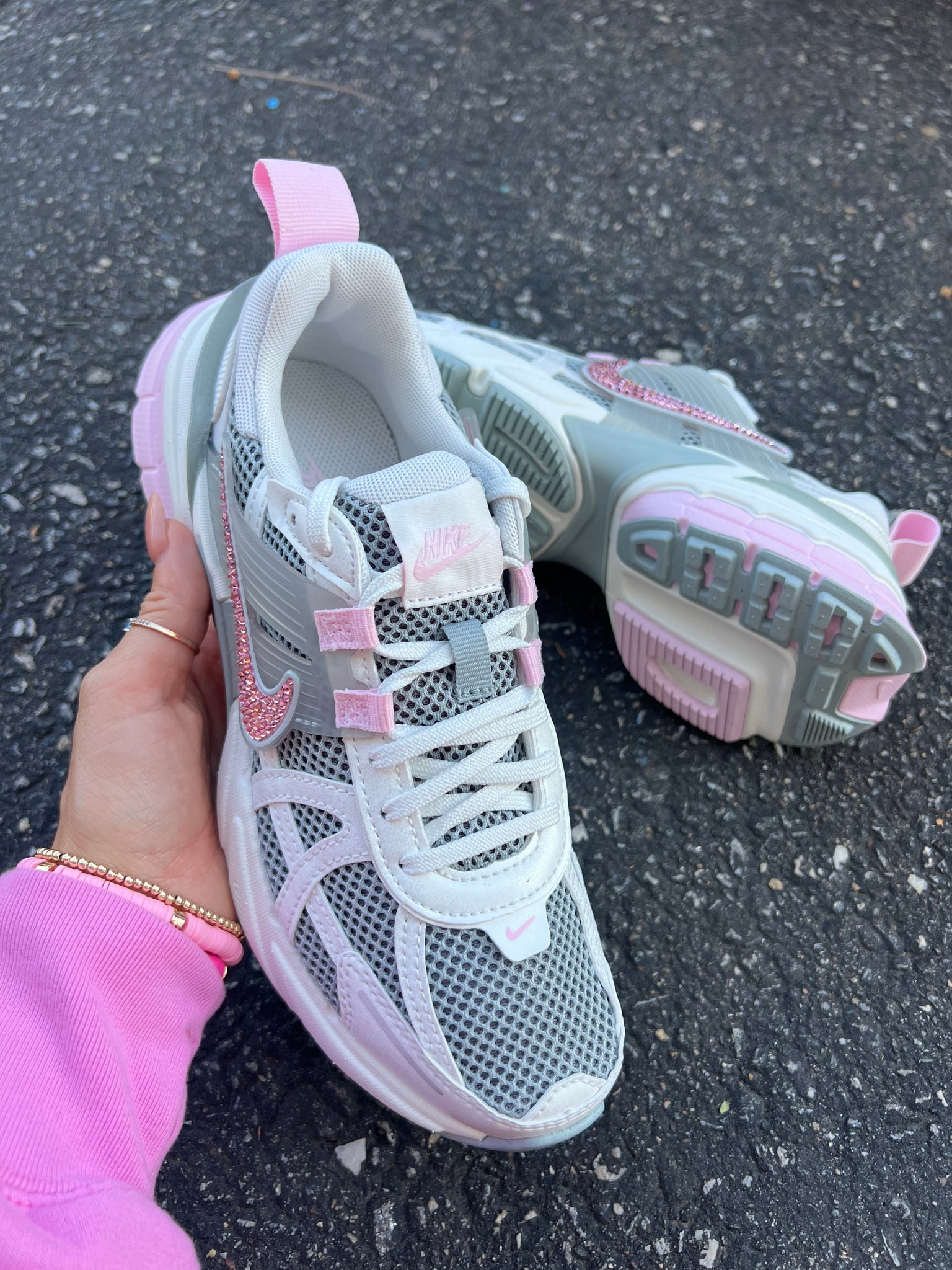 Brand New Bubblegum Pink Swarovski Womens Nike Shoes