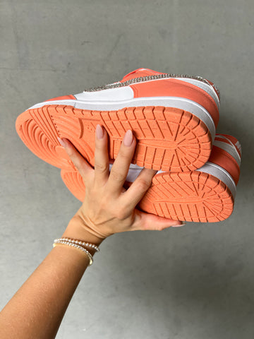 Mango Orange Swarovski Womens Nike Dunk Shoes