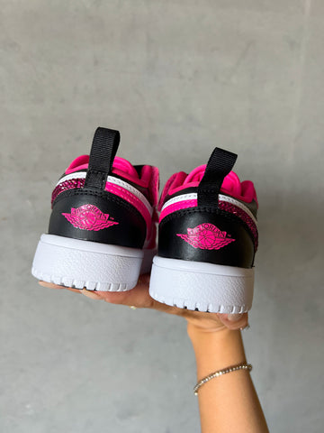 Talla 8c Rosa Bebé Niño Swarovski Jordan 1 Low