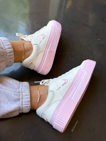 Pink Platform Swarovski Nike Platform Shoes