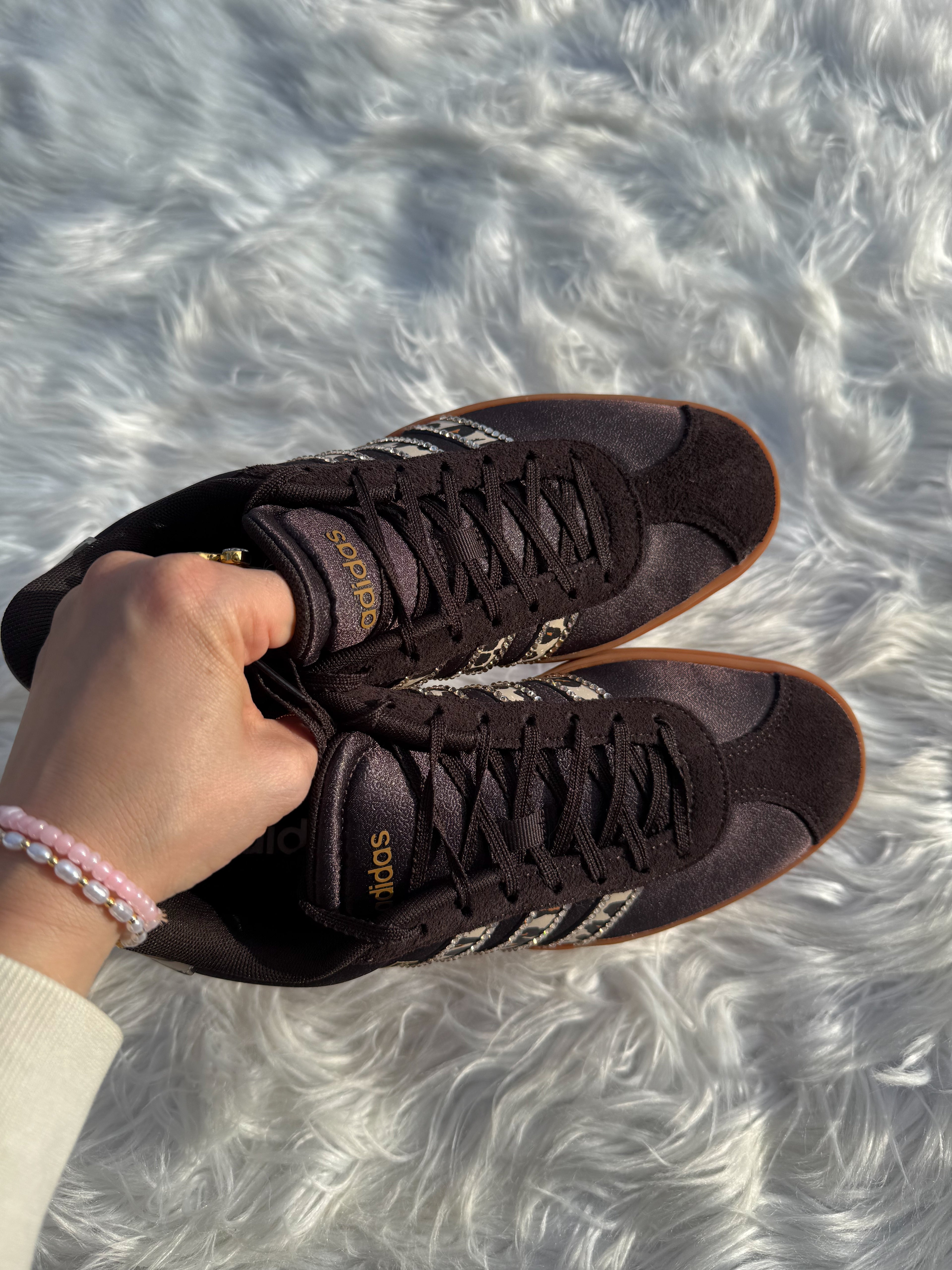 Satén Leopardo Swarovski Adidas Plataforma
