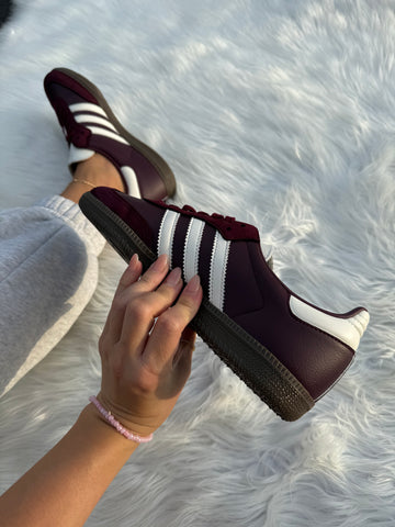 SIZE 7.5 Maroon Swarovski Adidas Original Samba OG