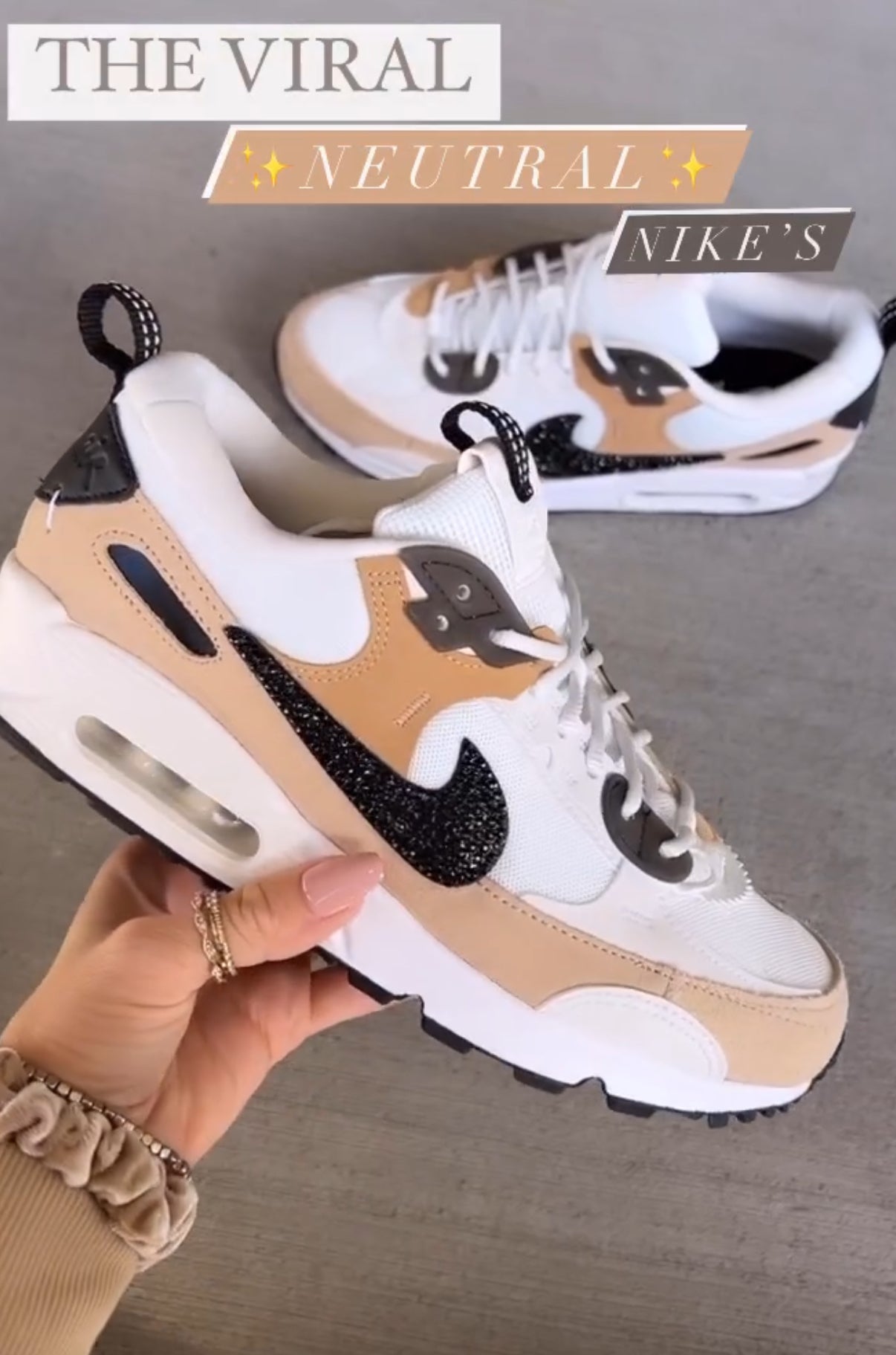 Neutral Swarovski Womens Nike Air Max 90