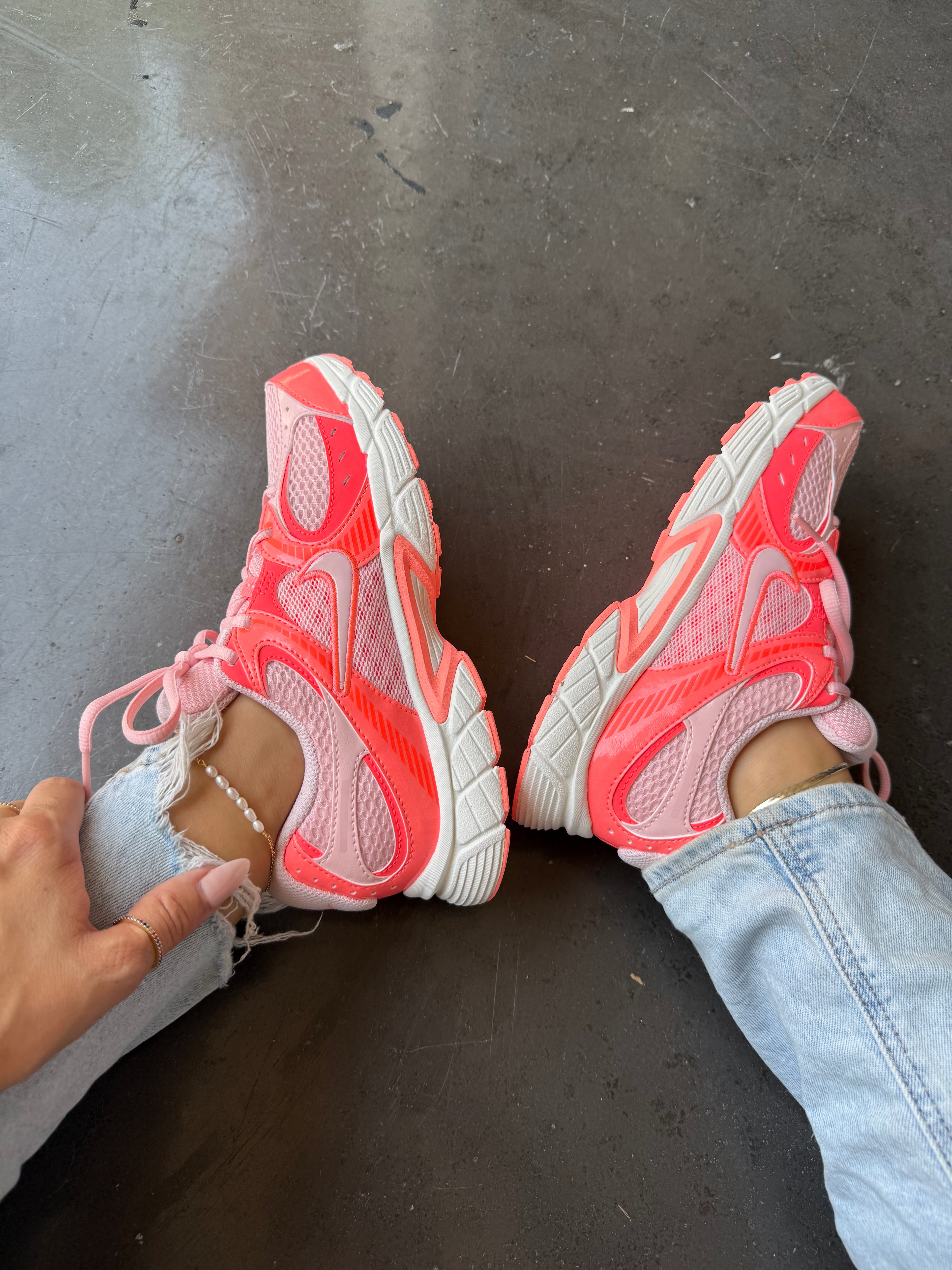 Coral Pink Swarovski Womens Nike Shoes