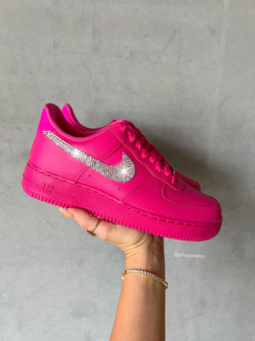 SIZE 6.5 Hot Pink Swarovski Women’s Nike Air Force 1