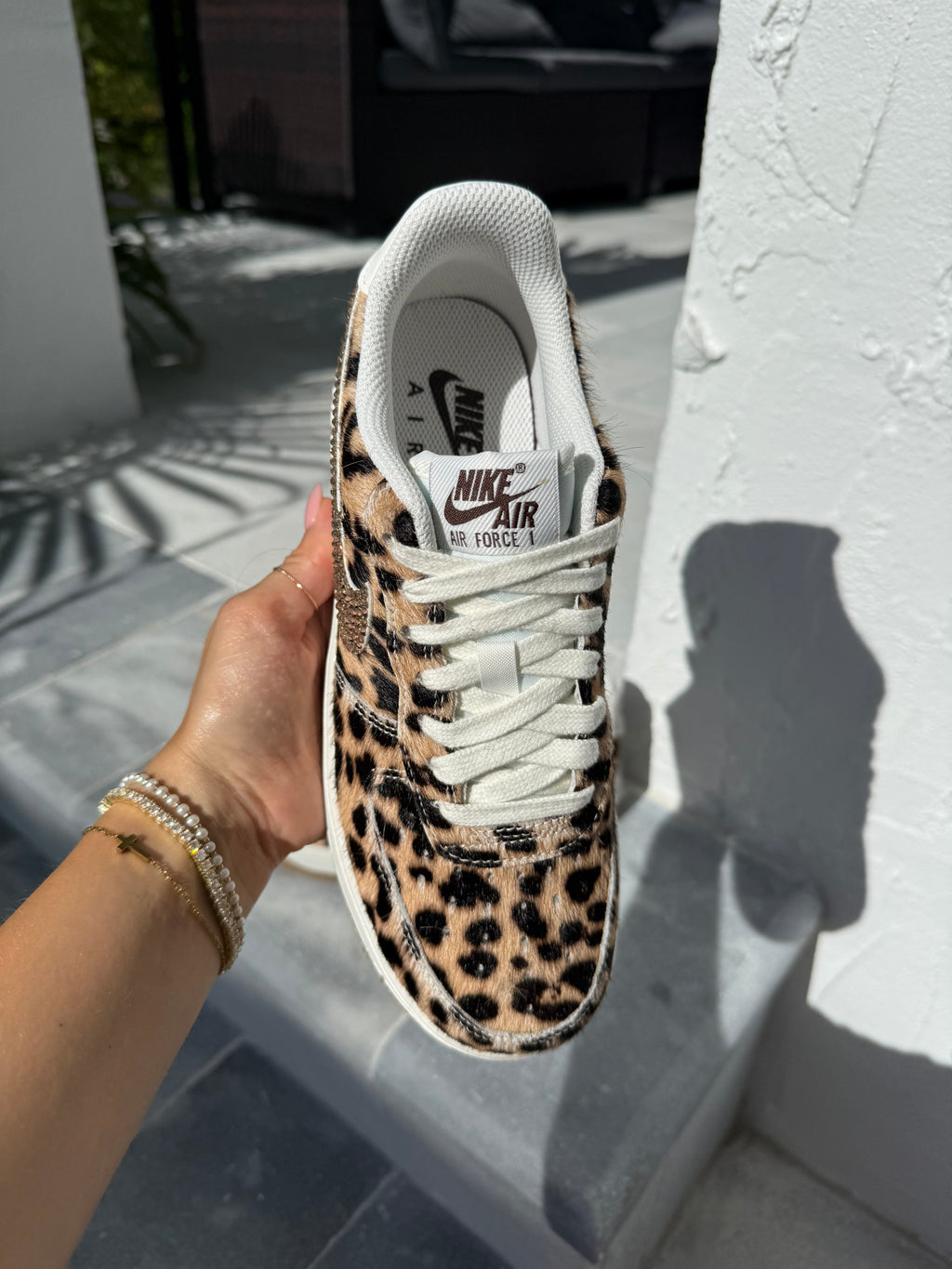 Special Edition Leopard Swarovski Womens Nike Air Force One
